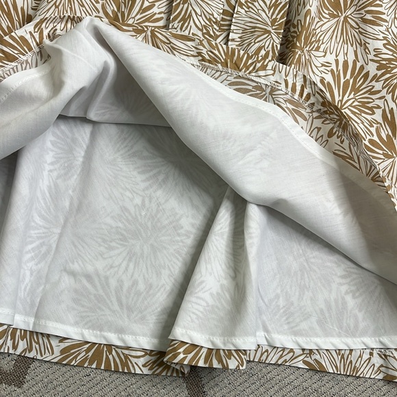 Lands' End Floral Brown and Cream A-line Skirt Knee-Length Casual size 16W - Picture 8 of 11